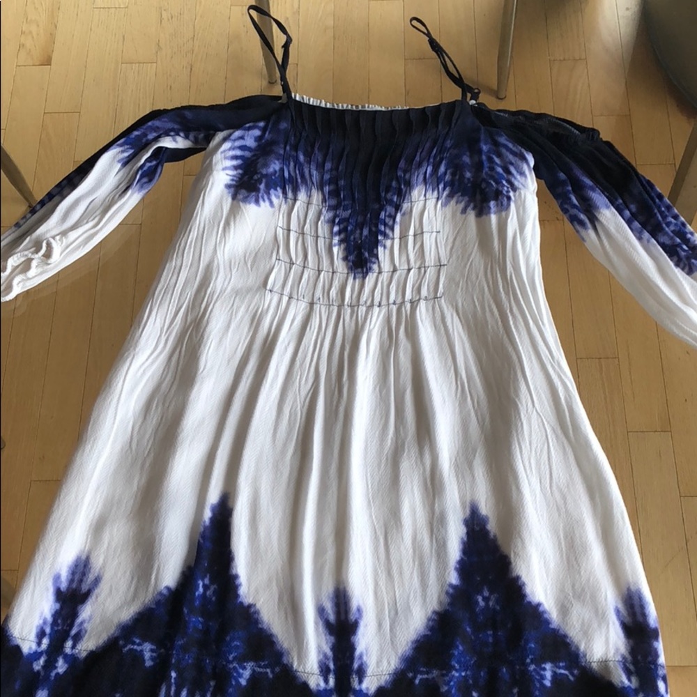 Ecote off shoulder tie dye mini dress- XS